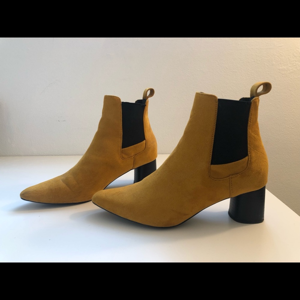 Ego Mustard Yellow Ankle Booties